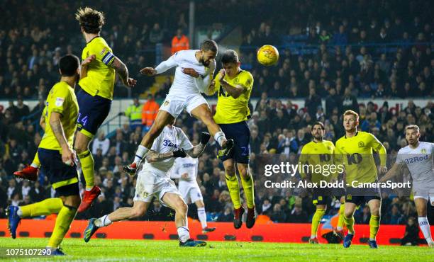 Leeds United's Kemar Roofe scores the winning goal in injury time during the Sky Bet Championship match between Leeds United and Blackburn Rovers at...