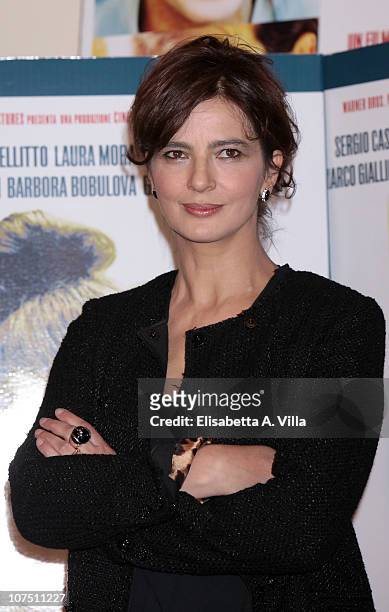 Actress Laura Morante attends "La Bellezza Del Somaro" photocall at the Bernini Bristol Hotel on December 10, 2010 in Rome, Italy.