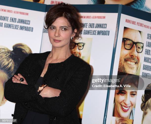 Actress Laura Morante attends "La Bellezza Del Somaro" photocall at the Bernini Bristol Hotel on December 10, 2010 in Rome, Italy.