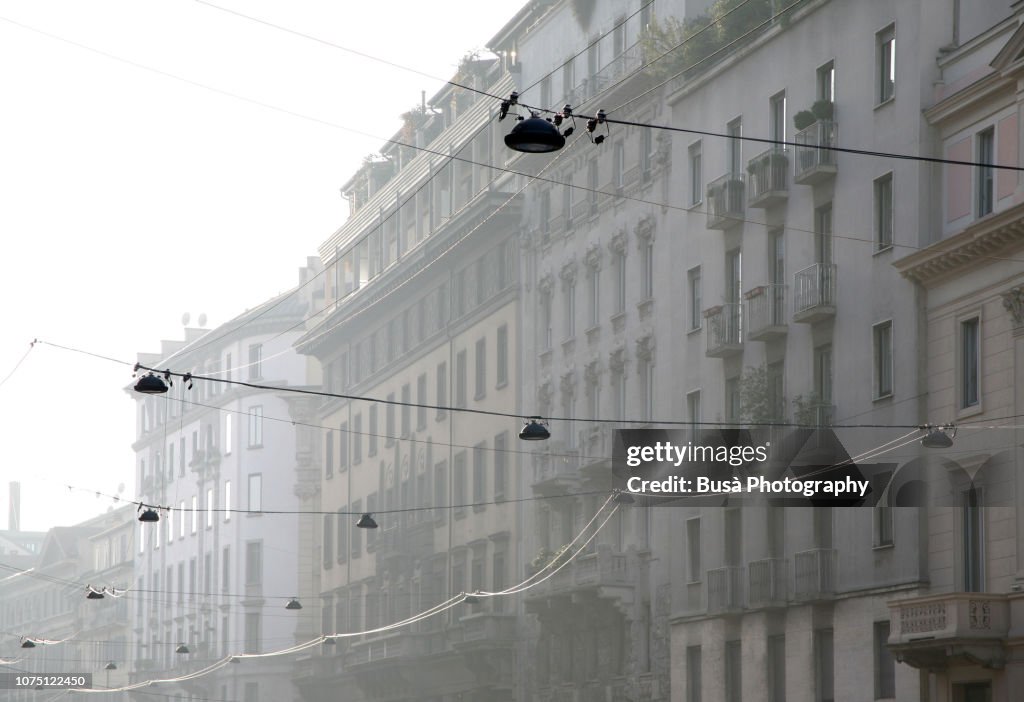 Pollution In Italy Air Pollution In The Streets Of Milan Italy High-Res Stock Photo ...