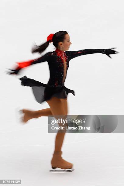 Elizaveta Tuktamisheva of Russia skates in the Junior Ladies Free Skating during ISU Grand Prix and Junior Grand Prix Final at Beijing Capital...