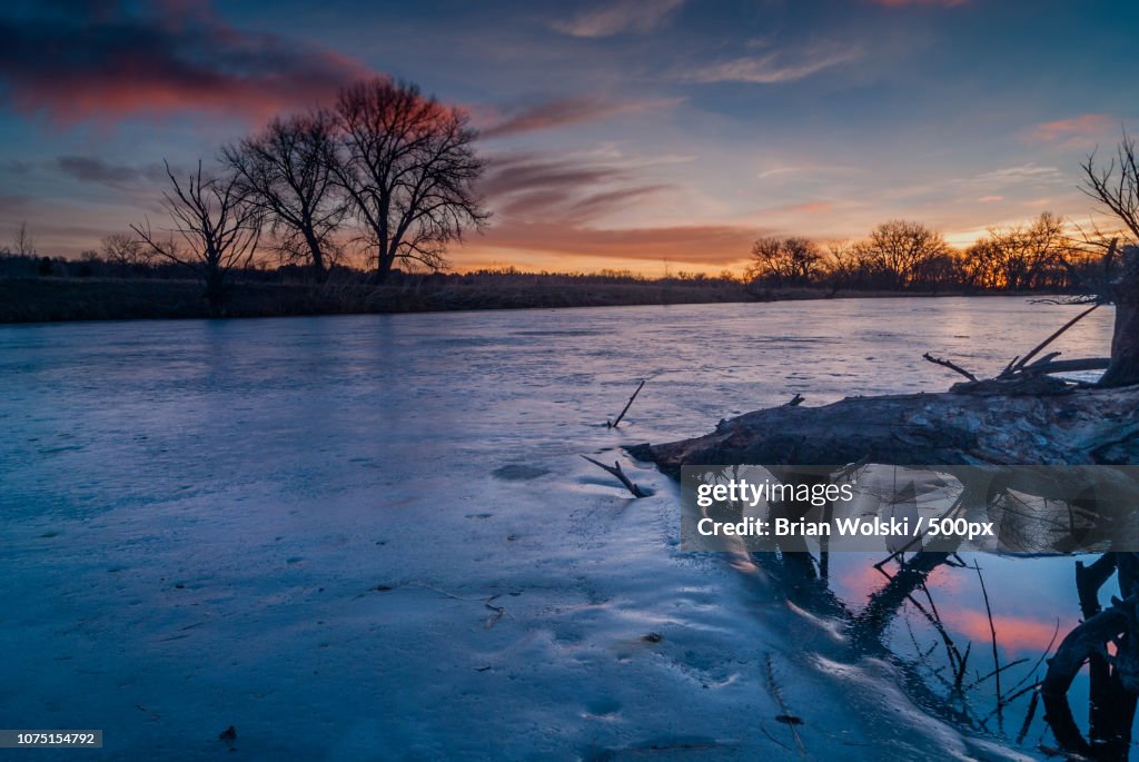 Frozen Pond Sunrise