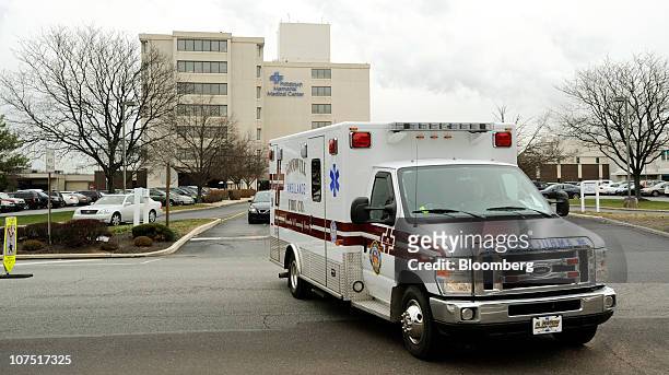 An ambulance leaves Community Health's Pottstown Memorial Hospital in Pottstown, Pennsylvania, U.S., on Friday, Dec. 10, 2010. Community Health...