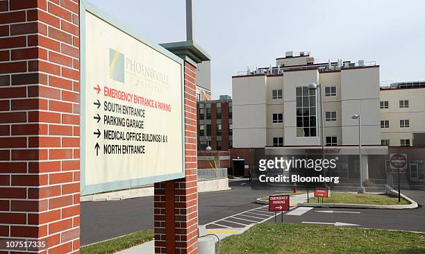 Community Health's Phoenixville Hospital stands in Phoenixville, Pennsylvania, U.S., on Friday, Dec. 10, 2010. Community Health Systems Inc.'s...