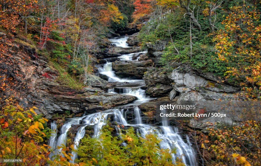 Fall Colors at Cullasaja Falls