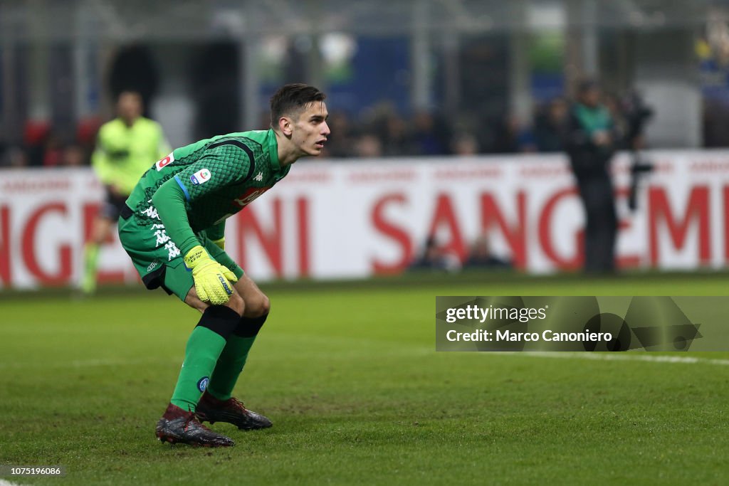 Alex Meret of Ssc Napoli in action   during the Serie A...