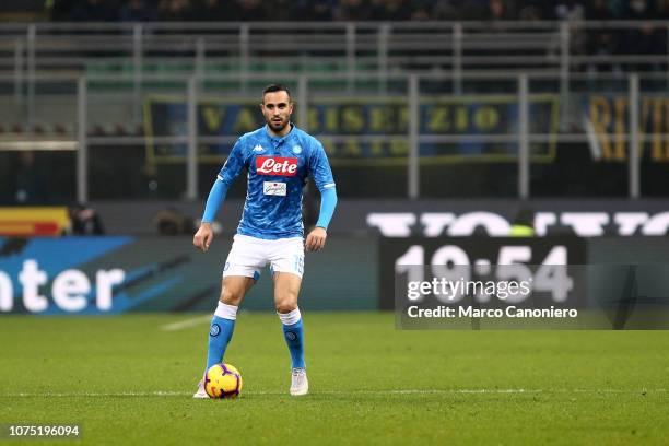 Nikola Maksimovic of Ssc Napoli in action during the Serie A football match between FC Internazionale and Ssc Napoli. Fc Internazionale wins 1-0 over...