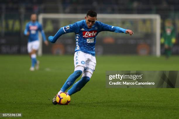 Jose Maria Callejon of Ssc Napoli in action during the Serie A football match between FC Internazionale and Ssc Napoli. Fc Internazionale wins 1-0...