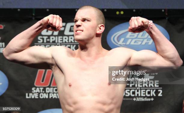 Stefan Struve weighs in at 253 lbs at the UFC 124 Weigh-in at the Bell Centre on December 10, 2010 in Montreal, Quebec, Canada.