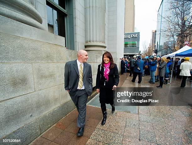 Juros and leave federal court after the verdict in the Brian David Mitchell trial on December 10, 2010 in Salt Lake City, Utah. Mitchell was found...