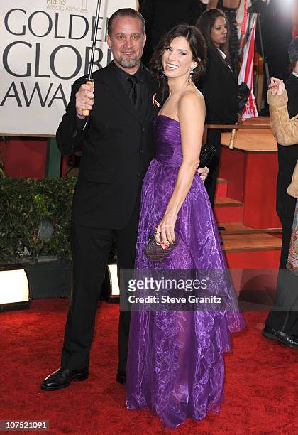 Personality Jesse James and wife actress Sandra Bullock attends the 67th Annual Golden Globes Awards at The Beverly Hilton Hotel on January 17, 2010...