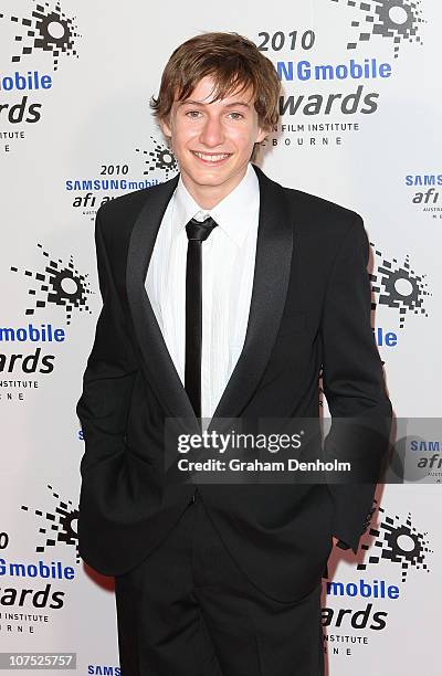 Corey McKernan arrives at the 2010 Samsung Mobile AFI awards at the Regent Theatre on December 11, 2010 in Melbourne, Australia.