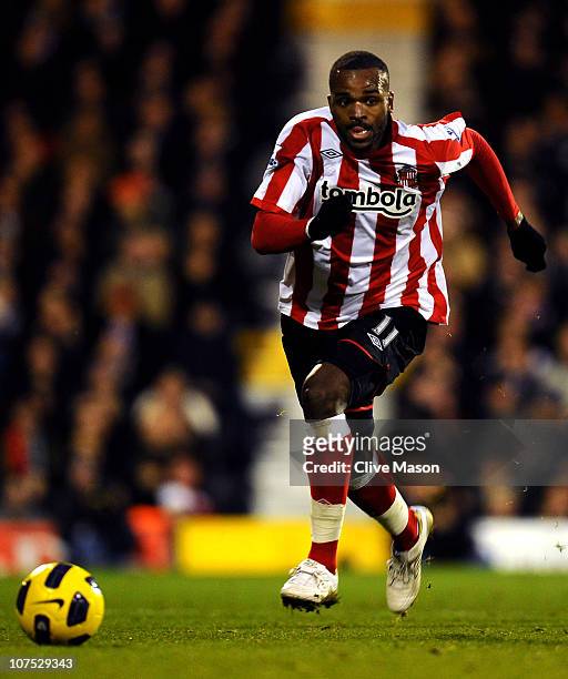 Darren Bent in action during the Barclays Premier League match between Fulham and Sunderland at Craven Cottage on December 11, 2010 in London,...