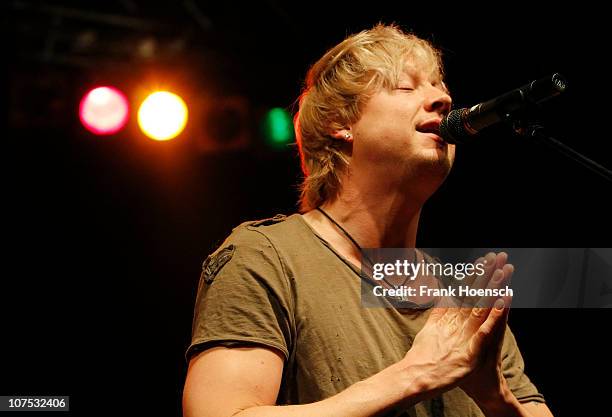 Singer Samu Haber of Sunrise Avenue performs live during a concert at the Huxleys on December 11, 2010 in Berlin, Germany.