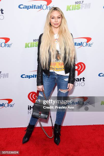 Corinne Olympios attends KIIS FM's Jingle Ball 2018 Presented By Capital One at The Forum on November 30, 2018 in Inglewood, California.