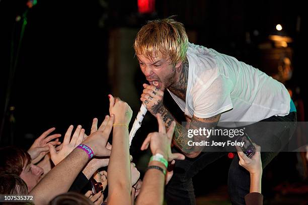 Craig Owens of D.R.U.G.S. Performs live in concert at The Emerson Theater on December 10, 2010 in Indianapolis, Indiana.