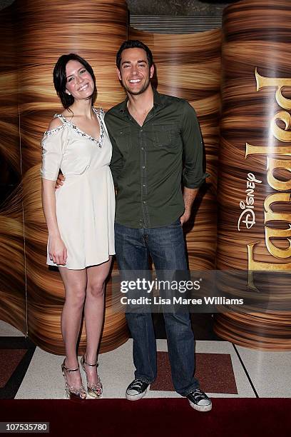 Mandy Moore and Zac Eli arrive at the Australian premiere of 'Tangled' at The Entertainment Quarter on December 12, 2010 in Sydney, Australia.