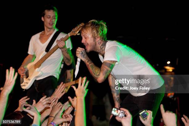 Adam Russell and Craig Owens of D.R.U.G.S. Perform live in concert at The Emerson Theater on December 10, 2010 in Indianapolis, Indiana.