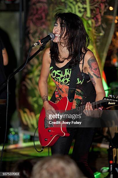 Alexia Rodriguez of Eyes Set to Kill performs live in concert at The Emerson Theater on December 10, 2010 in Indianapolis, Indiana.