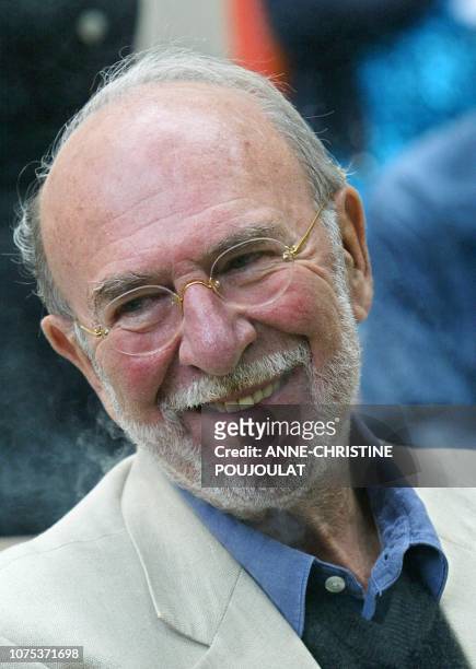 Portrait pris le 14 juillet 2002 à Avignon du comédien Jean-Pierre Marielle, à l'issue de la conférence de presse présentant "Le circuit ordinaire",...