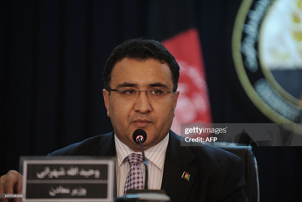 Afghan Minister of Mines Waheedullah Sha