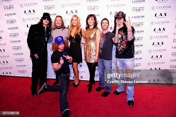 Illusionist Criss Angel, singer Vince Neil, comedian Carrot Top, entertainment reporter Alicia Jacobs, guest, Sully Erna from the band 'Godsmack' and...