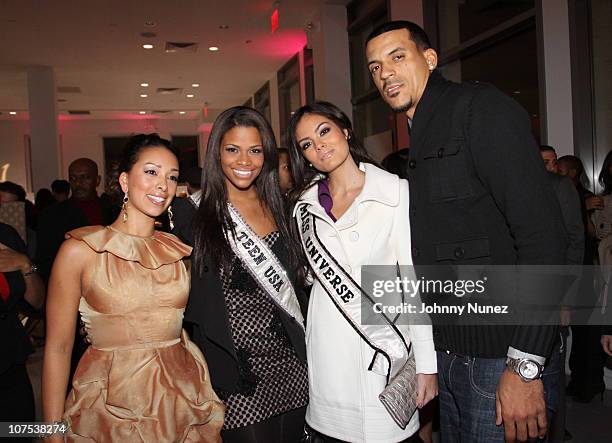 Reality TV personality Gloria Govan, Miss Teen USA 2010 Kamie Crawford, Miss Universe 2010 Jimena Navarrete, and NBA player Matt Barnes attend the...