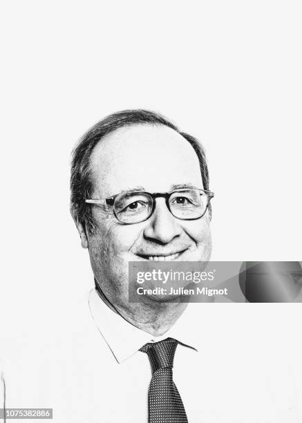 French President Francois Hollande poses for a portrait on April 2018 in Paris, France.