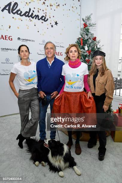Carolina Adriana Herrera, Paco Arango, Agatha Ruiz de la Prada and Sara Jimenez attend the Aladina Foundation charity market inauguration at the...