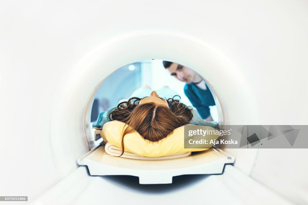 Entering MRI scan.