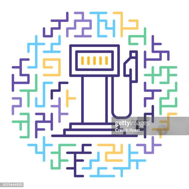 electric car charging stations line icon illustration - plug and socket icon stock illustrations