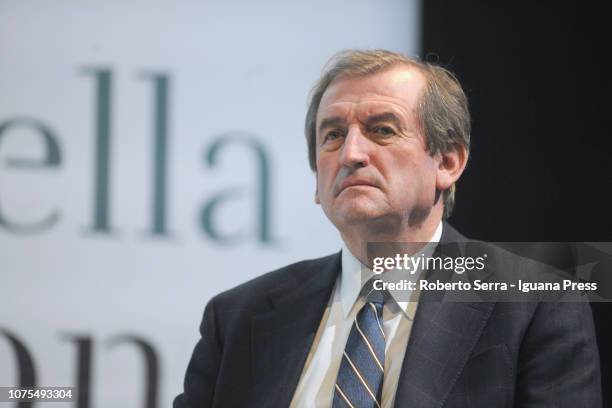 Italian businessman Pierluigi Stefanini President of Gruppo Unipol attends the Biennale della Coperazione at Palazzo Re Enzo on November 30, 2018 in...