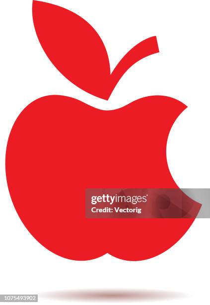 在白色背景查出的蘋果例證 - apple logo 幅插畫檔、美工圖案、卡通及圖標