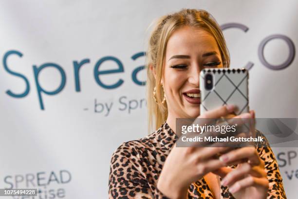 Jessica Fiorini of Love Island Girls attends the SpreadCon by Spreadvertise on December 01, 2018 in Cologne, Germany.