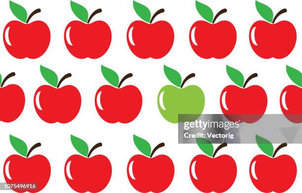 apple illustration isolated on white background - apple bite icon stock illustrations