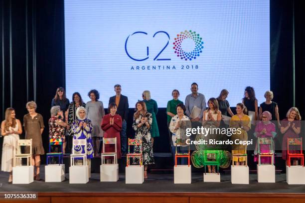 President Interamerican Development Bank Maria Gabriela Sigala, Financial Stability Board Diana Carney, First Lady of Singapore Ho Ching, First Lady...