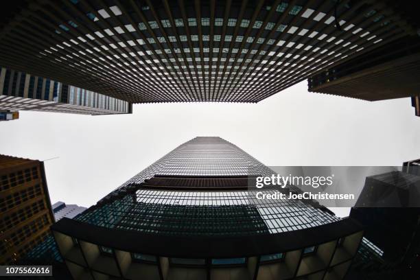 buildings in downtown minneapolis - fisheye - minnesota skyline stock pictures, royalty-free photos & images