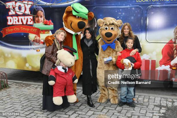 Musician Crystal Bowersox, and TV personalities Danielle Staub and Kelly Bensimon along with Yogi Bear and Boo Boo attend CitySights NY's 2010...