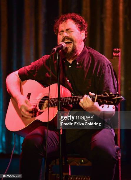 Patterson Hood of the band Drive By Truckers performs during the opening night of his solo acoustic tour at One Eyed Jacks on November 29, 2018 in...