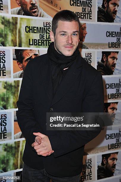 Actor Gaspard Ulliel attends the Paris Premiere of the film "The Way Back" at Cinematheque Francaise on December 13, 2010 in Paris, France.