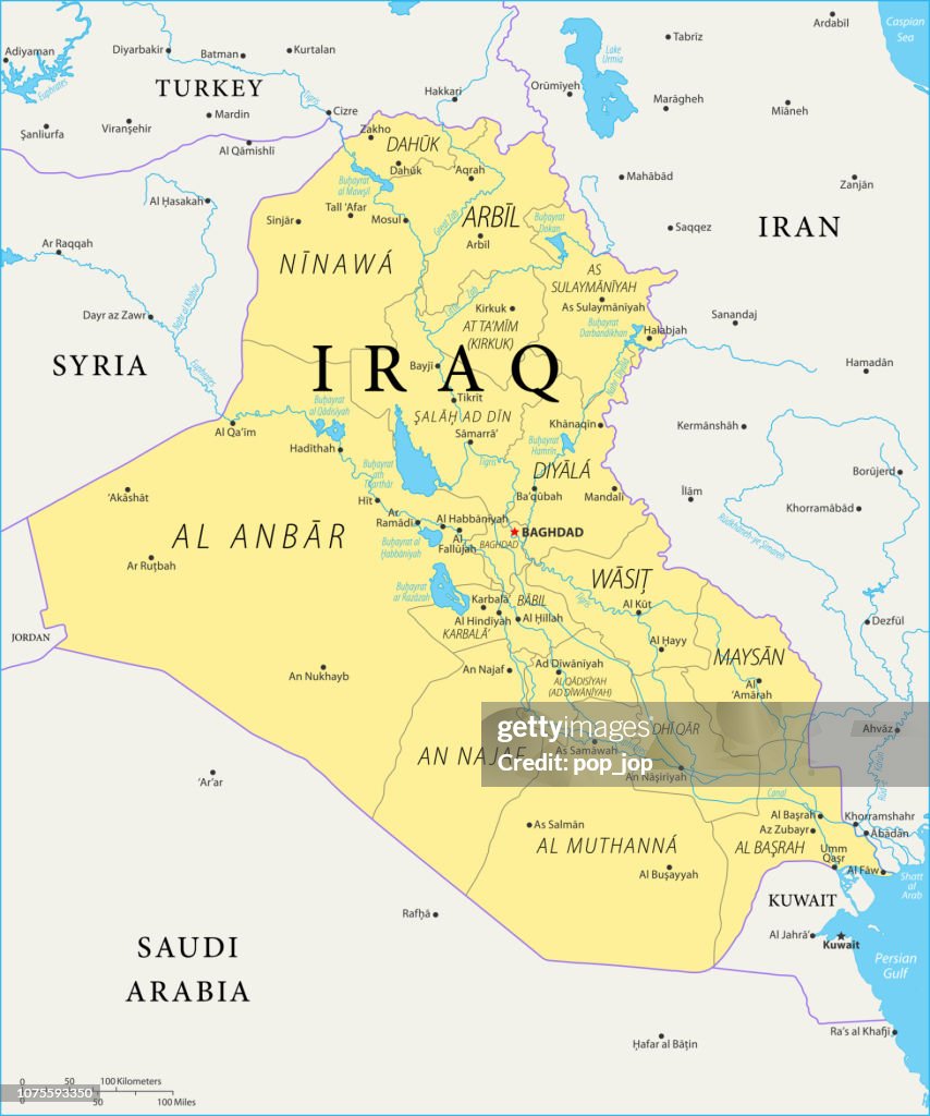 Map of Iraq - Vector