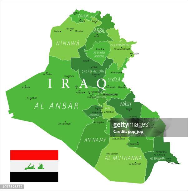 illustrations, cliparts, dessins animés et icônes de 15 - iraq - vert isolé 10 - iraqi kurdistan