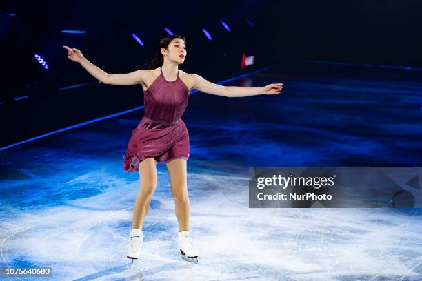 Yuna Kim performs in Revolution on Ice Tour 2018 at Madrid Palacio Vistalegreon December 28, 2018 in Madrid, Spain.