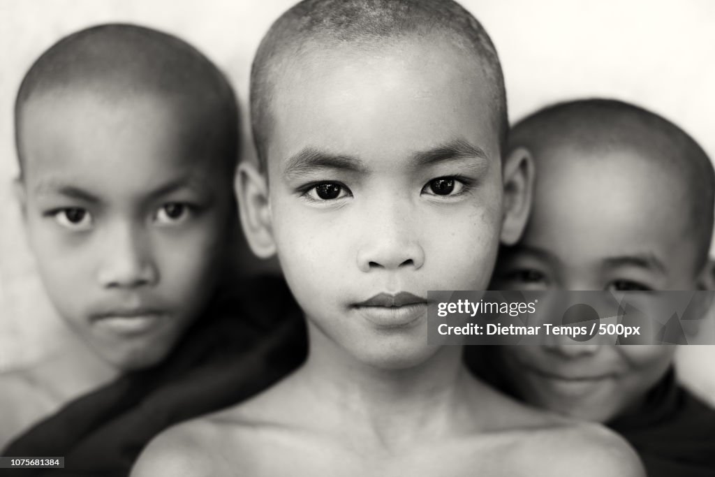 Buddhist novices, Myanmar (Burma)