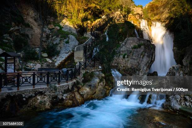 fuentes de algar... - algar waterfall spain stock pictures, royalty-free photos & images