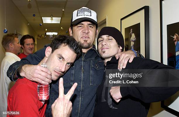 Pennywise with Carey Hart during KROQ 106.7 FM - Almost Acoustic Christmas - Day 1 - Backstage at Universal Amphitheatre in Universal, California,...