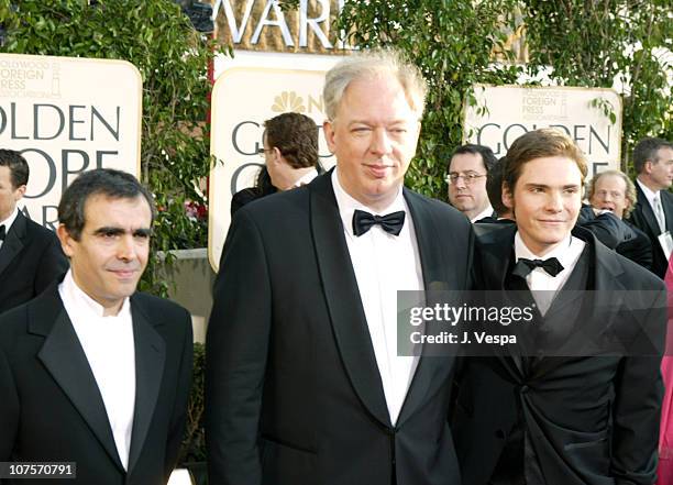 Wolfgang Becker and Daniel Bruhl during The 61st Annual Golden Globe Awards - Arrivals at The Beverly Hilton in Beverly Hills, California, United...