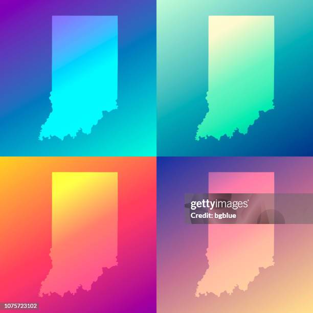 Indianamap Pretty 1,813 State Of Indiana Map High Res Illustrations - Getty Images