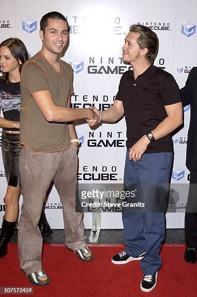 Ben Indra and Clifton Collins, Jr. During Nintendo Game Cube Premiere Party, 2001 at Private Club in Hollywood, California.