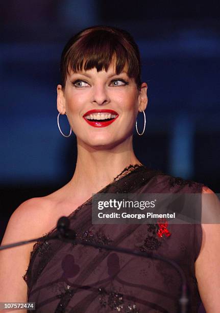 Linda Evangelista during 18th Annual Fashion Cares - Canada at Metro Toronto Convention Centre in Toronto, Ontario, Canada.